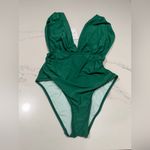 Cupshe NEW 1 Pc Swimsuit Bathing Suit Plunging Neck Wide Straps Underwire M NO TOP Photo 3