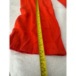 AQUA  Women's Orange Button-Front Jumpsuit Wide Leg Sleeveless‎ Back Cut Out Photo 7