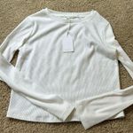 The Westside White Ribbed Long Sleeve Photo 0