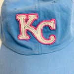 KC Applique Baseball Hat Blue Pink White Photo 1