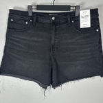 Madewell NEW The Perfect Mid-Length Jean Midi Shorts Womens Size 33 Black Wash Photo 0