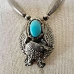 Southwestern Eagle turquoise pendant necklace Silver Photo 1