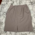Lafayette 148  Virgin Wool Taupe Brown pencil Skirt size 2 Photo 3