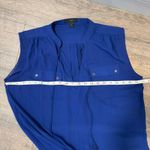 J.Crew Women's Sleeveless Tunic Shirt Dress Cover Up Royal Blue Tassels Small Photo 9