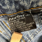 Y2K Women's Cargo Capri Jeans Size 7/8 Low Rise Distressed Pockets‎ USA Blue Photo 8