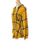 No Boundaries  Womens Long Sleeve Hooded Flannel Cotton‎ Shirt Plus Size 3XL Photo 2