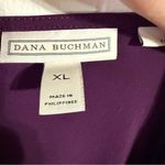 Dana Buchman Purple and Blue V-Neck Blouse Photo 2