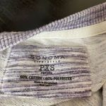 Sonoma Heather Purple Pullover V Neck 1/2 Zip Fleece Top Petite Extra Small Photo 2