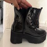 SheIn Glossy Black Ankle Booties Photo 8