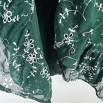 Coast Floral Embroidered Bell Sleeve Ruffle Hem Dress Green US Size 6 EUC Photo 5