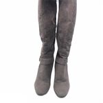 Worthington Gray Faux Suede Knee Length Heel Boots Size 9 Photo 4