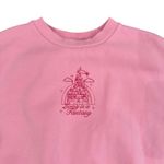 Skinnydip Disney Embroidered Castle Sweatshirt in Pink, Size XL Pink Photo 2