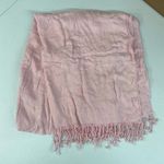 Adult light pink tassel thin knit fashion wrap around scarf basic casual warm Photo 0