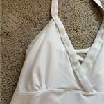 Title Nine Women's NWT  workout White Solid Dream Halter Bra Top Shirt large Photo 4