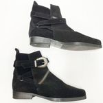 ALL SAINTS Black Suede Western Buckle Ankle Boots EU 36 Photo 2