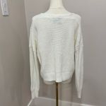 Pink Rose White‎ bow Cardigan sweater Size L White Photo 2