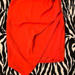 Papaya Red Slit Mini Skirt  Photo 0