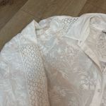 Ecru  Streep Patchwork Embroidered Shirt Photo 3