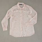 ZARA  Light Pink Patterned Satin Effect Blouse Size S Photo 4