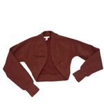 Athleta  Brown Fleece Retroplush Wrap Shrug size XXS Photo 5