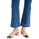 Veronica Beard  Cecile Leather Cap Toe Slingback Pump Black Tan Size 8M Photo 3