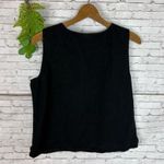 Habitat  Black Round Scoopneck Sleeveless Tank Shell Photo 5