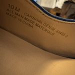 Franco Sarto Blue Buckle Peep Toe Sling-back Wedges Size 10 Photo 6