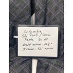 Columbia  Women's Ski/Snow Pants – Black Plaid – Size M (8–10) Photo 2