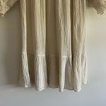 Antik Batik Short Flowing Openwork Dress Usher Size XS Bohemian Lagenlook Cream Photo 3