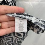 Dress Barn women's black white geometric tiered ruffle lined tank top casual PL Photo 3