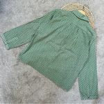 Jujus’ Amuse Women’s Cotton Button Down Shirt Longsleeve Tulip Print Spring L Green Size L Photo 6