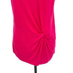 Rag and Bone  Marina Crewneck‎ Short-Sleeve Drape Tee Hot Pink Size Small Photo 4