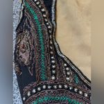 Euro 100% Silk Beaded Top Black Size L Photo 6