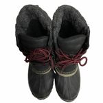 Sorel NEW slimpack II Lace Up Waterproof Boots Wedge Heel Black Size 6 Photo 3