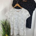 Athleta Set of 2 Animal Print Short Sleeve Cotton Tee T Shirts S M Photo 0