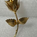 Vintage Giovanni Gold Tone Rose Brooch Photo 0