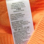 J.Crew NWT Cashmere Shrunken Crewneck Sweater in Neon Cantaloupe Pullover XL Photo 4
