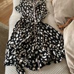 Rafaella Black and white polka dot faux wrap dress Medium Photo 0