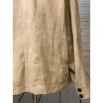  Crinkled Microsuede Blazer Large 3 Shirt Suede Chico's Shirt Button Front Photo 4