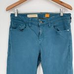 Pilcro  By Anthropologie Jeans Womens‎ 29 Teal Denim Cotton Stretch Skinny Leg Photo 1