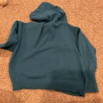 None Teal Hooded Cardigan Sweater Photo 3
