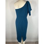 Dress the Population  Tiffany One-Shoulder Midi Dress in Peacock Blue. Size L Photo 5