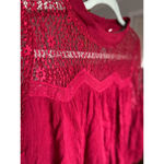 None Lace Poet Mini Dress Blouse Sheer Yoke & Puff Summer Gala Party Wedding Event Photo 3