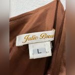 Julie Brown Y2K Chocolate Brown Silk Babydoll Top Size 8 Photo 3
