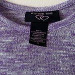 it's our time NWT It’s Our Time Juniors Medium Lavender Purple Glittery Top White Sheer Bow Photo 4