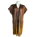 Johnny Was Ombre Gold Sequin Alma V-Neck Dress Size L NEW Photo 3