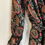 Long Sleeve Burn Out Paisley Mini Dress MULTI COLOR size M Size M Photo 8