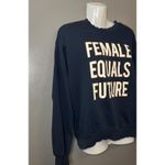 H&M  Divided Sweatshirt Womens Small Navy Female Equals Future Graphic Crewneck Photo 1