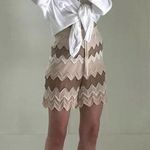 Maria Pavan Crochet Knit Shorts Cream/Tan Size XS Photo 0