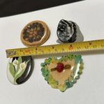 Lot Of 4 Handmade Hand Crafted Novelty Brooch Pins Photo 5